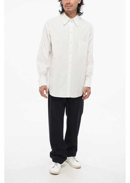 Camasi casual QUIRA Cotton Popline Shirt With Breast Pocket White Femei (BM 18891856) 4