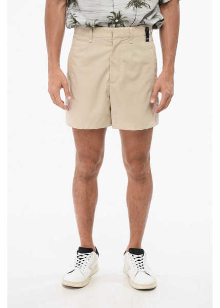 Pantaloni scurti Fendi Virgin Wool Jojoba Shorts With 4 Pockets Beige Barbati (BM 18891865) 1