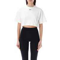 Topuri Off-White Off Stamp Rib Cropped Tee Femei