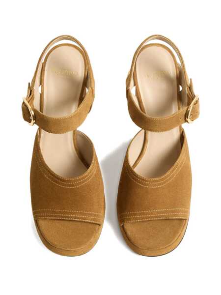 Pantofi cu toc Valentino Garavani Valentino Garavani Beige Leather Sandals AVANA BEIGE Femei (BM 18894087) 4