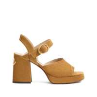 Pantofi cu toc Valentino Garavani Beige Leather Sandals Femei
