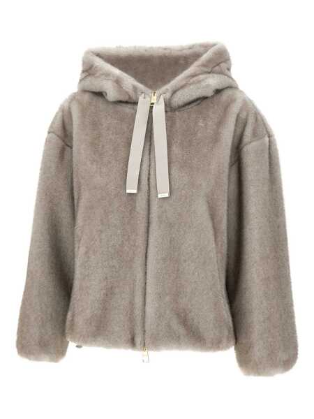 Geci Herno Herno Bomber Soft Faux Fux Jacket Clothing GREY Femei (BM 18896211) 1