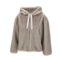 Geci Herno "Bomber" Soft Faux Fux Jacket Clothing Femei