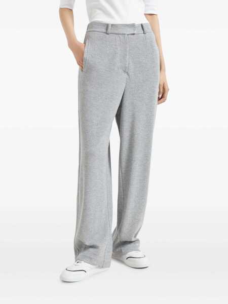 Pantaloni casual Brunello Cucinelli Brunello Cucinelli Trousers Silver Femei (BM 18897006) 3