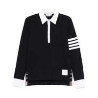 Camasi Thom Browne Classic Fit Long Sleeve Rugby In Med Weight Jersey With Eng 4 Bar Clothing Barbati
