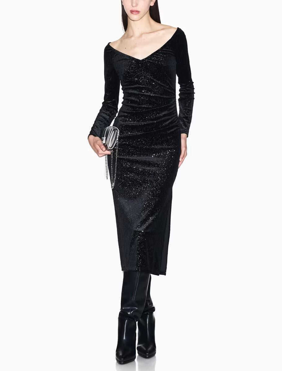 Rochii Armani Exchange Armani Exchange Dresses BLACK/SILVER LUREX Femei (BM 18898041) 2