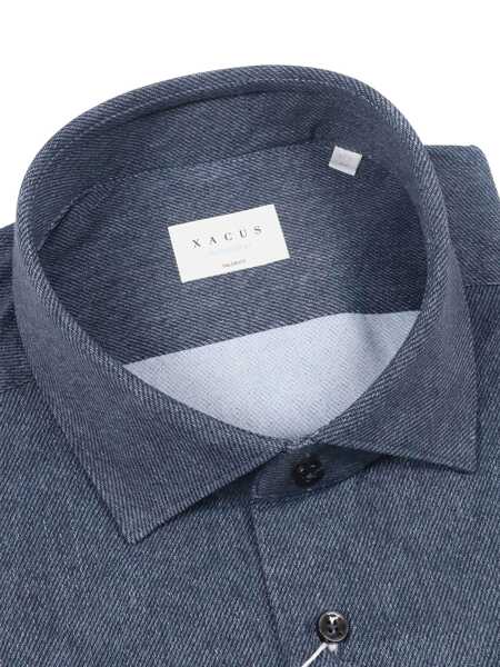 Camasi casual XACUS SHIRT Blue Barbati (BM 18898263) 2