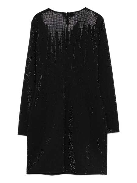 Rochii Michael Kors RHINESTONE LS MINI DRESS Black   Femei (BM 18898302) 2