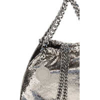 Genti de umar Stella McCartney Dama - Genti de umar Stella McCartney Metallic crackle-effect Falabella Shoulder Bag STEEL GREY Femei (BM 18898324) - B-mall.ro