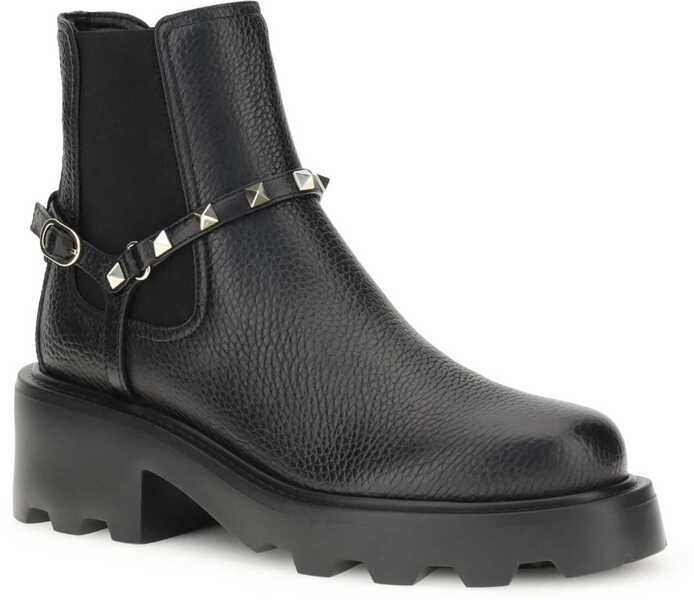 Bocanci casual Valentino Garavani Leather Ankle Boots NERO Femei (BM 18898348) 2