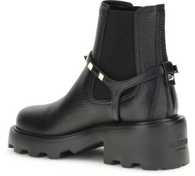 Bocanci casual Valentino Garavani Leather Ankle Boots NERO Femei (BM 18898348) 3