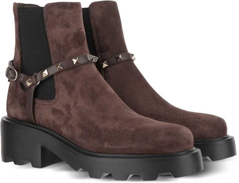 Bocanci casual Valentino Garavani Beatles Ankle Boots with studs TESTA DI MORO Femei (BM 18898378) 2