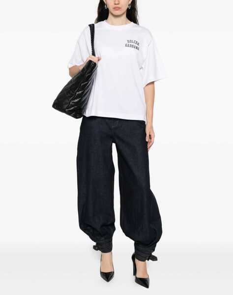 Tricouri Dolce & Gabbana Cotton T-Shirt BIANCO OTTICO Femei (BM 18898405) 2