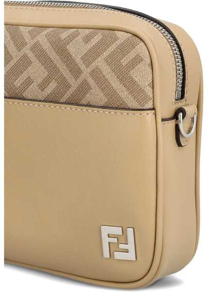 Genti de mana Fendi Camera Case Squared FF Shoulder Bag SABBIAPALLADIO Barbati (BM 18898417) 3
