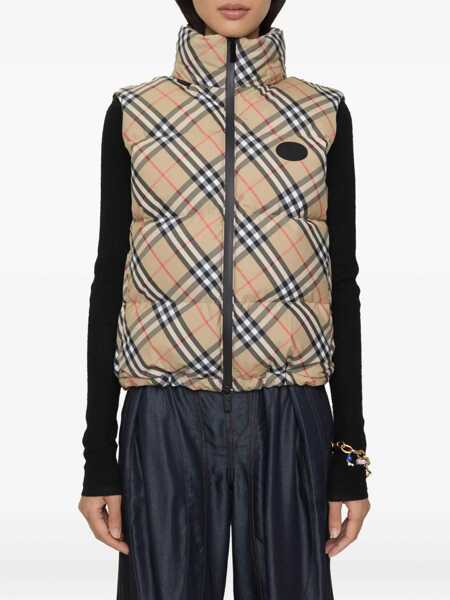 Geci de iarna Burberry Check vest Down Jacket SAND IP CHECK Femei (BM 18898468) 2