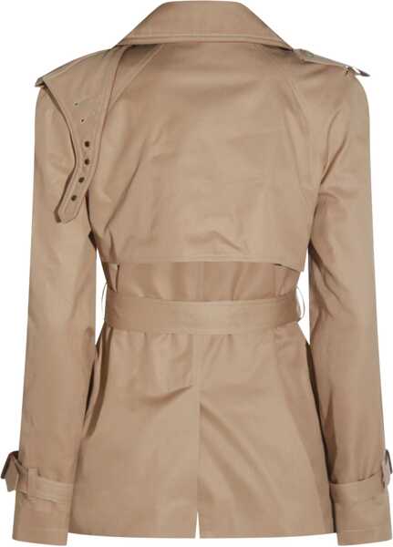 Paltoane Chloe Short cotton gabardine Trench Coat WORN BROWN Femei (BM 18898480) 2