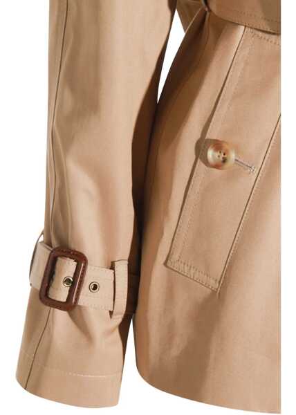 Paltoane Chloe Short cotton gabardine Trench Coat WORN BROWN Femei (BM 18898480) 3