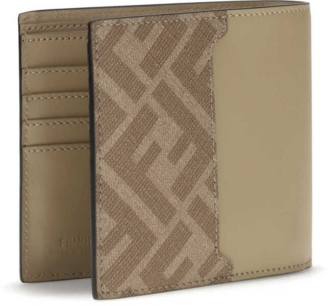 Portofele Fendi FF leather and canvas bifold Wallet SABBIAPALLADIO Barbati (BM 18898522) 2