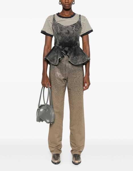 Blugi Golden Goose Crystal straight Jeans PALE KHAKI Femei (BM 18898525) 2