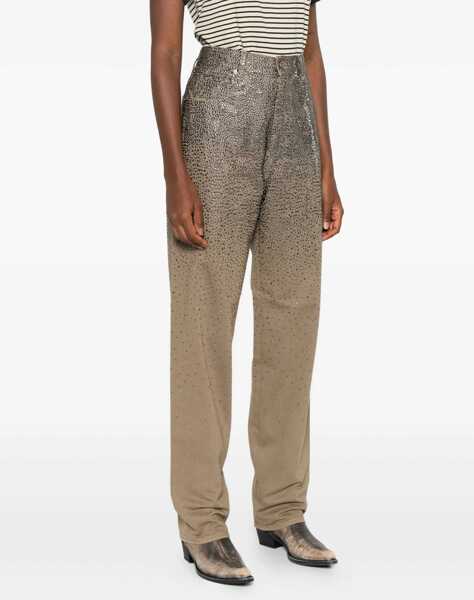 Blugi Golden Goose Crystal straight Jeans PALE KHAKI Femei (BM 18898525) 3