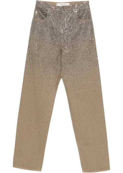 Blugi Golden Goose Crystal straight Jeans PALE KHAKI Femei (BM 18898525) 1