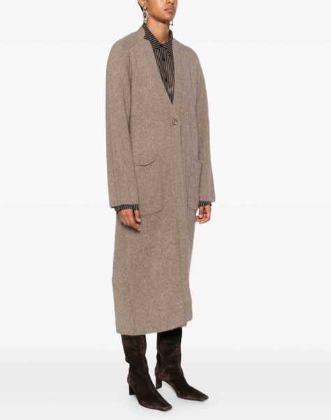 Cardigane LOULOU DE SAISON Smet long Cardigan ASHES MELANGE Femei (BM 18898699) 3