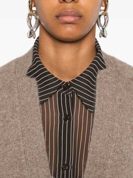 Cardigane LOULOU DE SAISON Smet long Cardigan ASHES MELANGE Femei (BM 18898699) 5