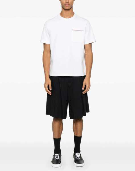 Tricouri Thom Browne Cotton T-Shirt WHITE Barbati (BM 18898765) 2