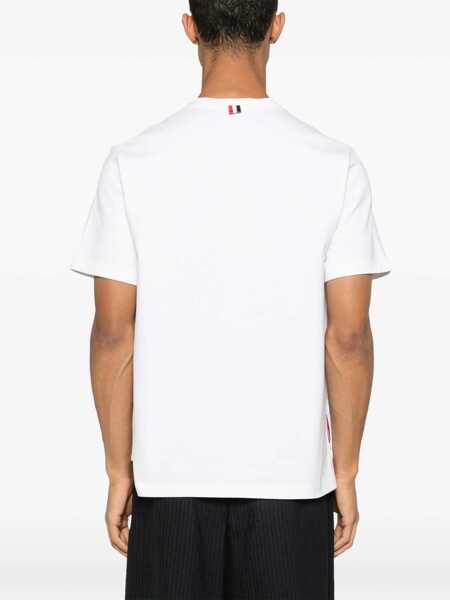 Tricouri Thom Browne Cotton T-Shirt WHITE Barbati (BM 18898765) 3