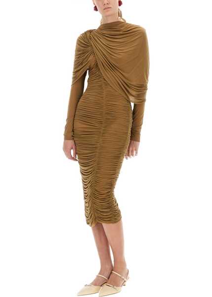 Rochii casual Magda Butrym Draped Midi Dress BEIGE Femei (BM 18898921) 2