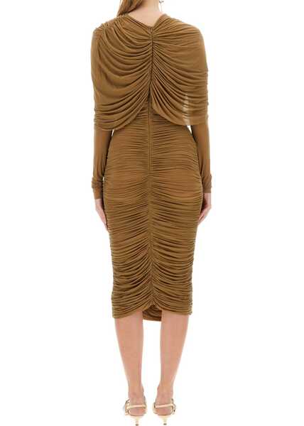 Rochii casual Magda Butrym Draped Midi Dress BEIGE Femei (BM 18898921) 3