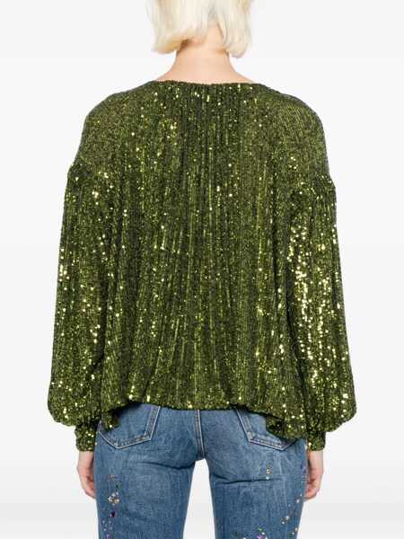 Bluze RABANNE Sequin Blouse GREEN Femei (BM 18898933) 4