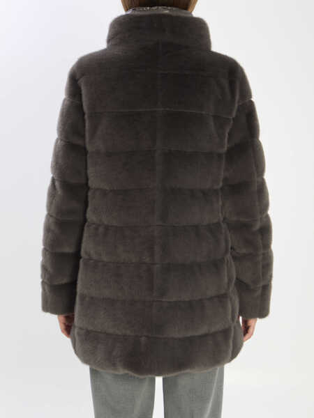 Geci de iarna Herno Faux Fur Down Jacket GREY Femei (BM 18899032) 4