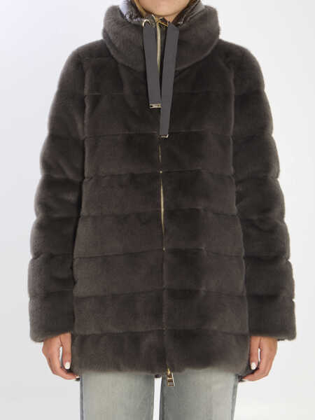 Geci de iarna Herno Faux Fur Down Jacket GREY Femei (BM 18899032) 1