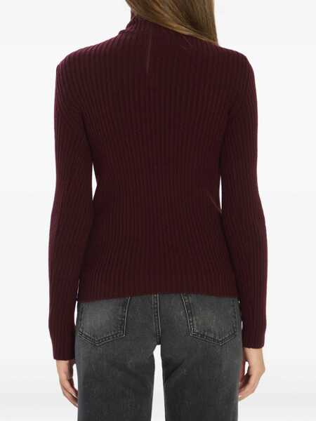 Pulovere casual Max Mara Knit Turtleneck In Wool And Cashmere BORDEAUX Femei (BM 18899038) 4