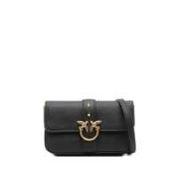 Genti de umar Pinko Pinko Love Mini Bag In Black Grained Leather Femei