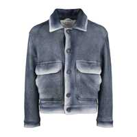 Geci Ploumanac'H Charles Jacket Navy Blue In Boiled Wool Barbati