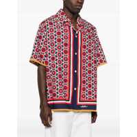 Camasi Valentino Garavani pentru Barbati - Camasi Valentino Garavani Valentino Garavani Cotton Bowling Shirt Bulles Royales Print BLURE RED AVORIO Barbati (BM 18900348) - B-mall.ro