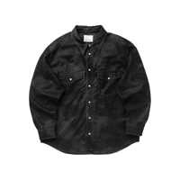 Camasi Isabel Marant Kadrian Black Eco Leather Overshirt Barbati