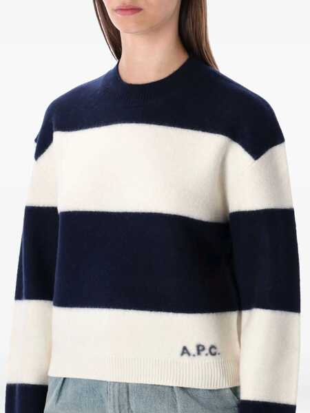 Pulovere A.P.C. A.P.C. Penny Striped Sweater DARK NAVY/ECRU Femei (BM 18900546) 3