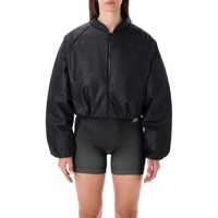 Geci de iarna Adidas Originals Pleather Bomber Synthetic Down Jacket Black Femei