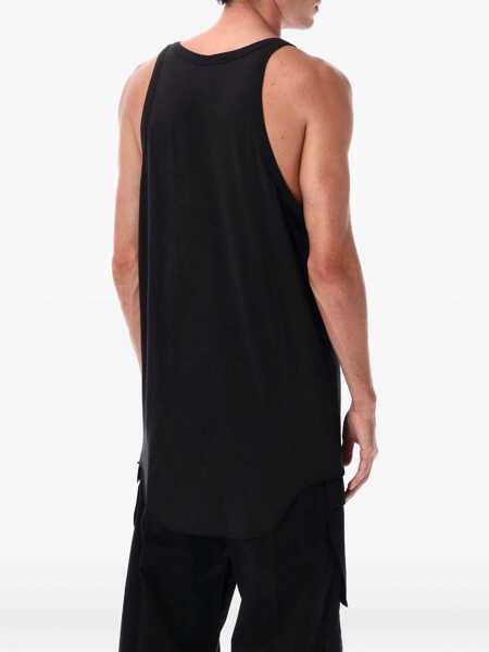 Topuri Rick Owens Rick Owens Pony Tank Wool And Silk Black Barbati (BM 18900660) 2