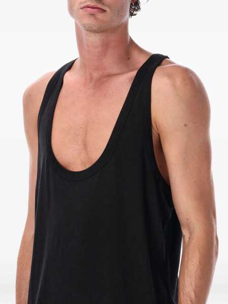 Topuri Rick Owens Rick Owens Pony Tank Wool And Silk Black Barbati (BM 18900660) 3
