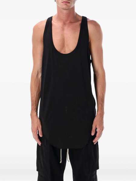 Topuri Rick Owens Rick Owens Pony Tank Wool And Silk Black Barbati (BM 18900660) 1