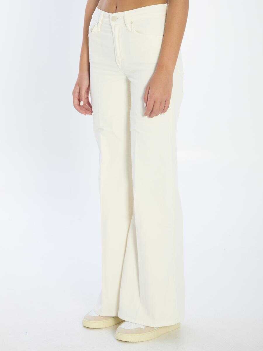 Pantaloni casual MOTHER The Twister Sneak Pants WHITE Femei (BM 18900837) 2