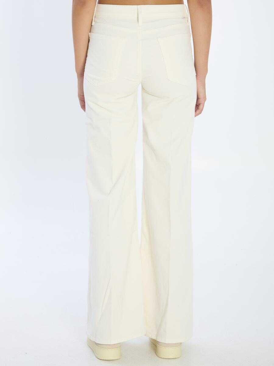 Pantaloni casual MOTHER The Twister Sneak Pants WHITE Femei (BM 18900837) 4