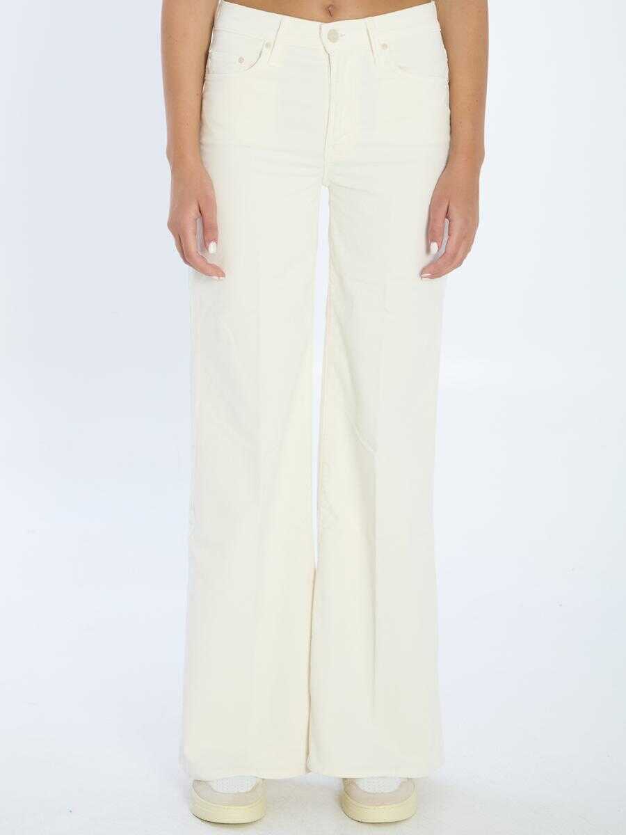Pantaloni casual MOTHER The Twister Sneak Pants WHITE Femei (BM 18900837) 1