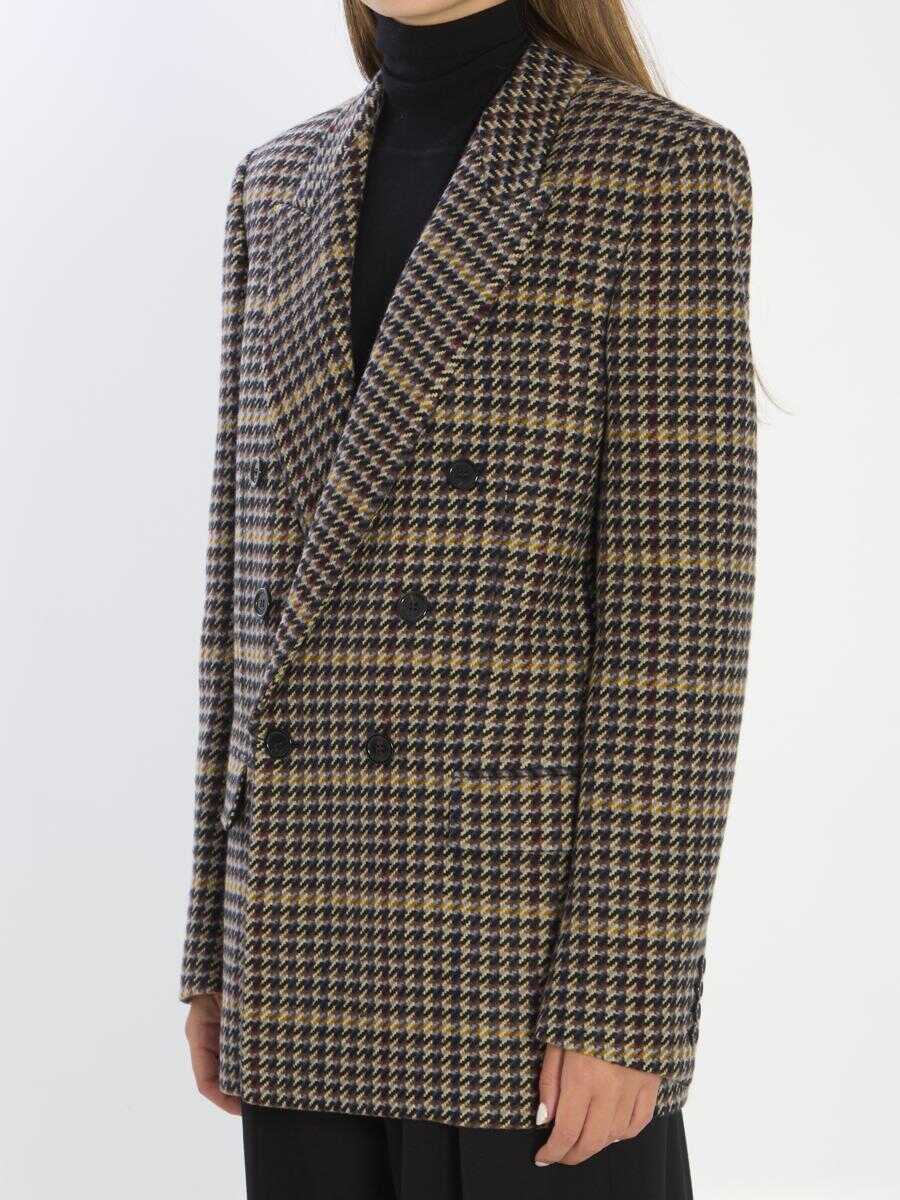 Geci Saint Laurent Checked Wool Jacket MULTICOLOR Femei (BM 18900861) 2