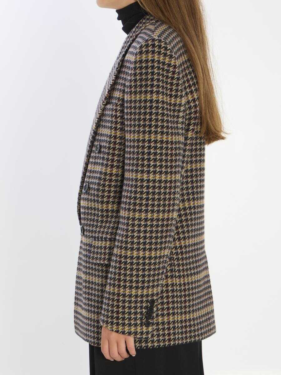 Geci Saint Laurent Checked Wool Jacket MULTICOLOR Femei (BM 18900861) 3