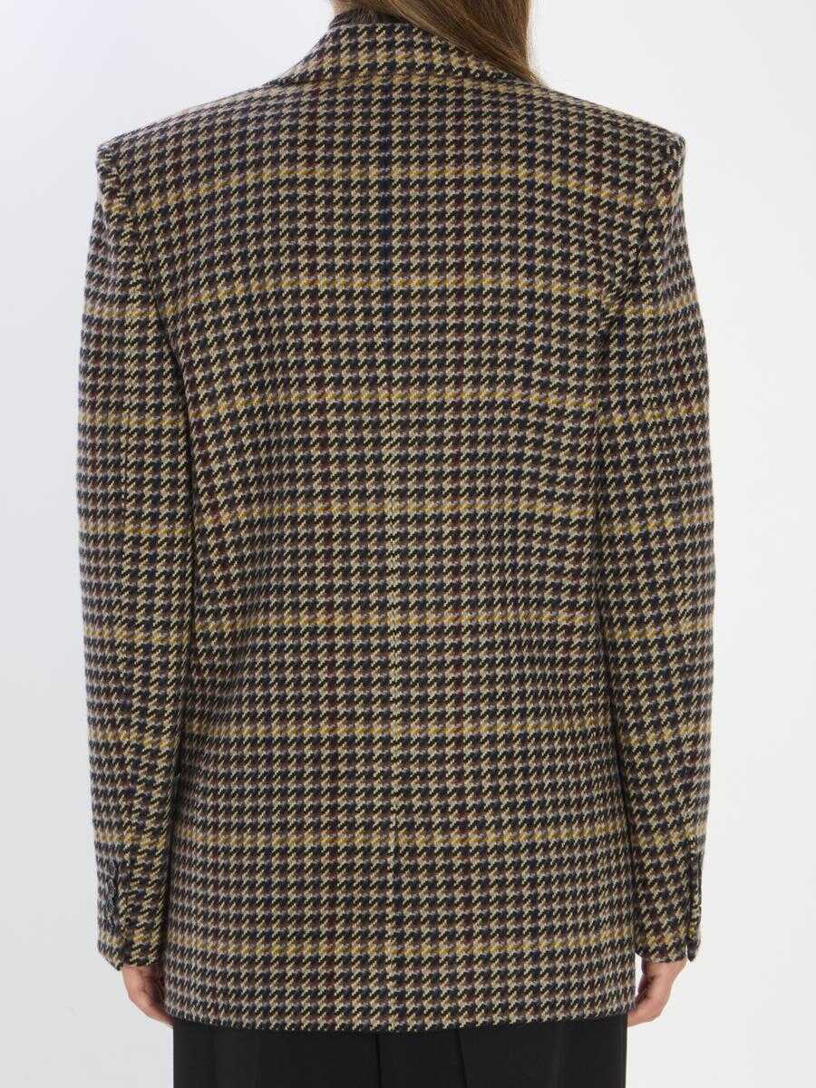 Geci Saint Laurent Checked Wool Jacket MULTICOLOR Femei (BM 18900861) 4